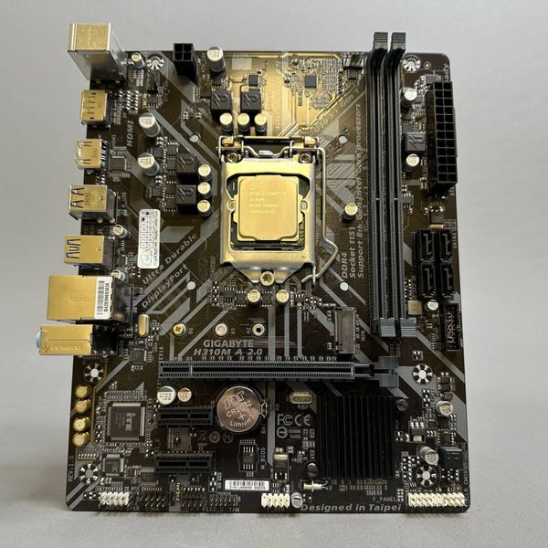 Комплект: мат плата Gigabyte H310M A 2.0 s.1151v2 + Core i3-8100