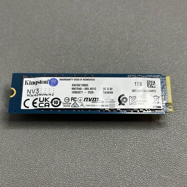 SSD накопитель Kingston NV3 SNV3S/1000G 1ТБ, M.2 2280, PCIe 4.0 x4, NVMe, M.2