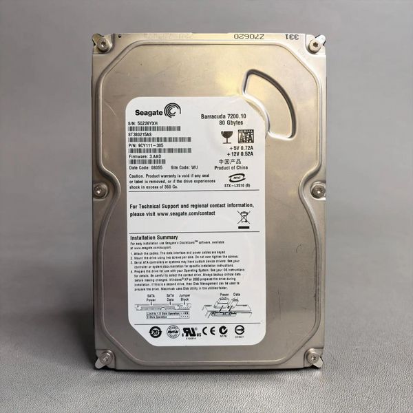 Жесткий диск Seagate ST380215AS 80Gb (YXH)