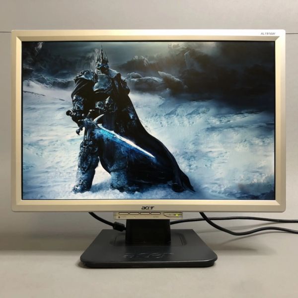 19'' Монитор Acer AL1916W, 1440x900, 75 Гц, TN серый