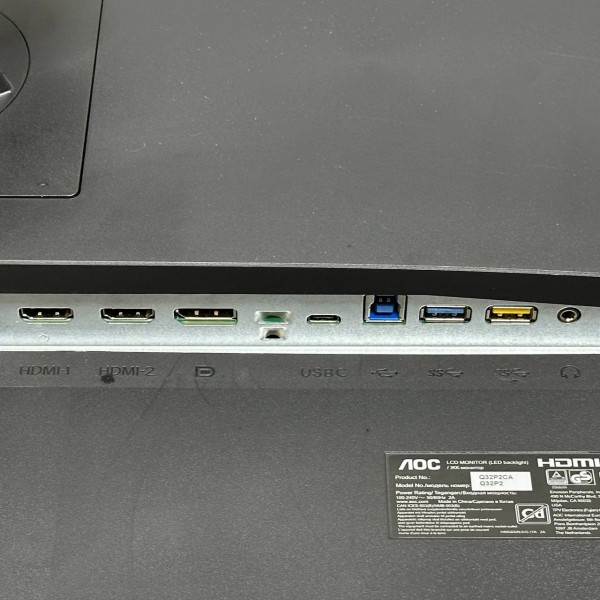 31.5'' Монитор AOC Q32P2CA, 2560x1440, 75 Гц, IPS, черный