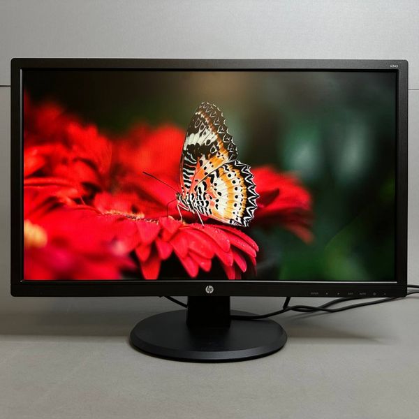 24'' Монитор HP V243, 1920x1080, TN, 60 Гц, черный