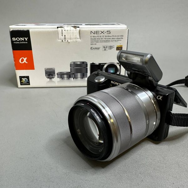 Беззеркальный фотоаппарат Sony Alpha NEX-5D kit 16mm / 18-55mm