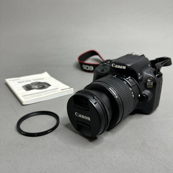 Зеркальный фотоаппарат Canon EOS 100D Kit EF-S 18-55mm f/3.5-5.6 DC III, черный