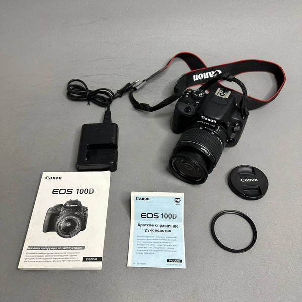 Зеркальный фотоаппарат Canon EOS 100D Kit EF-S 18-55mm f/3.5-5.6 DC III, черный