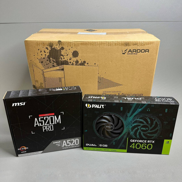 Игровой ПК AMD Ryzen 5 5600X / 16Gb / 960Gb SSD + 1Tb HDD / 8Gb RTX 4060 / ATX-700W