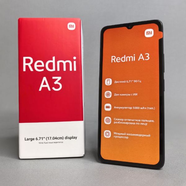 Смартфон Xiaomi Redmi A3 4/128 ГБ (EAC), Dual nano SIM, черный