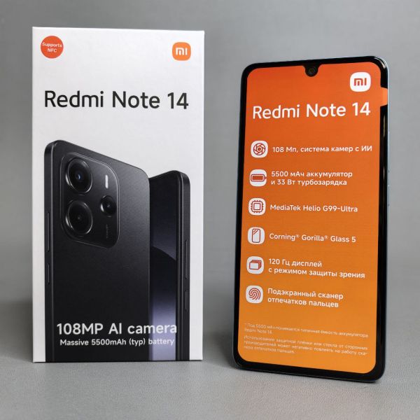 Смартфон Xiaomi Redmi Note 14 4G 8/128 ГБ RU, Dual nano SIM, синий