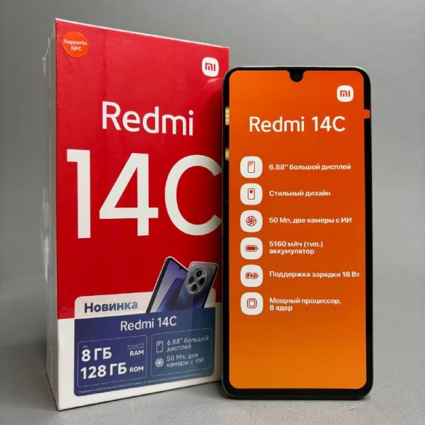 Смартфон Xiaomi Redmi 14C 4/128 ГБ RU, Dual nano SIM, зеленый