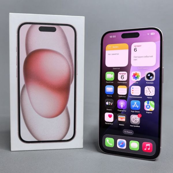 Смартфон Apple iPhone 15 128 ГБ, Dual: nano SIM + nano SIM, розовый
