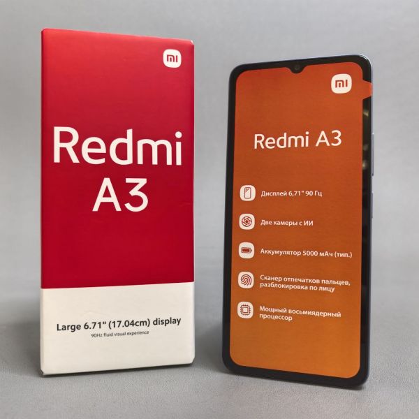 Смартфон Xiaomi Redmi A3 4/128Gb, Dual nano SIM, RU, Star Blue