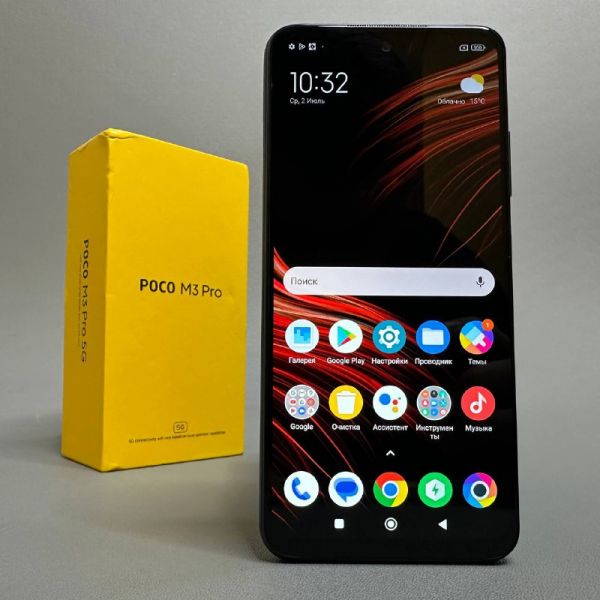 Смартфон Xiaomi POCO M3 Pro 5G 4/64 ГБ Global, Dual nano SIM, заряженный черный