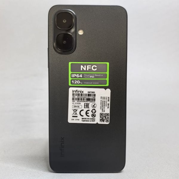 Смартфон Infinix Smart 10 X6725D 4/128 ГБ, Dual nano SIM, Sleek Black