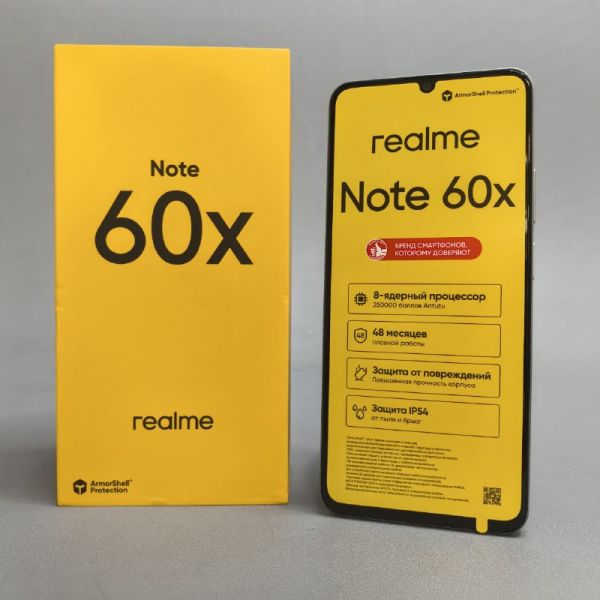 Смартфон Realme Note 60X 3/64 ГБ, Dual nano SIM, зеленый