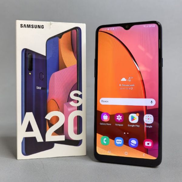 Смартфон Samsung Galaxy A20s 3/32 ГБ RU, Dual nano SIM, синий