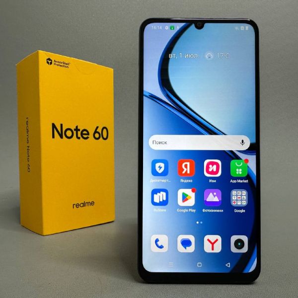 Смартфон realme Note 60 4/128 ГБ RU, Dual nano SIM, черный
