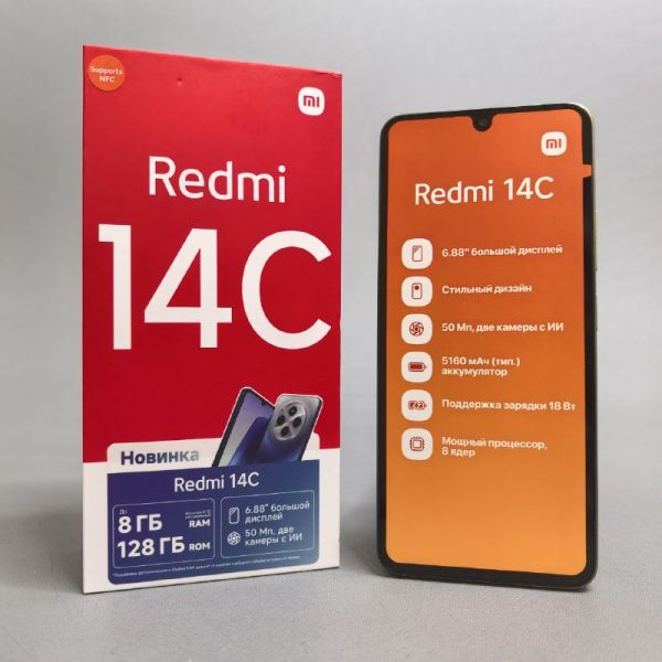 Смартфон Xiaomi Redmi 14C 4/128 ГБ RU, Dual nano SIM, Sage Green
