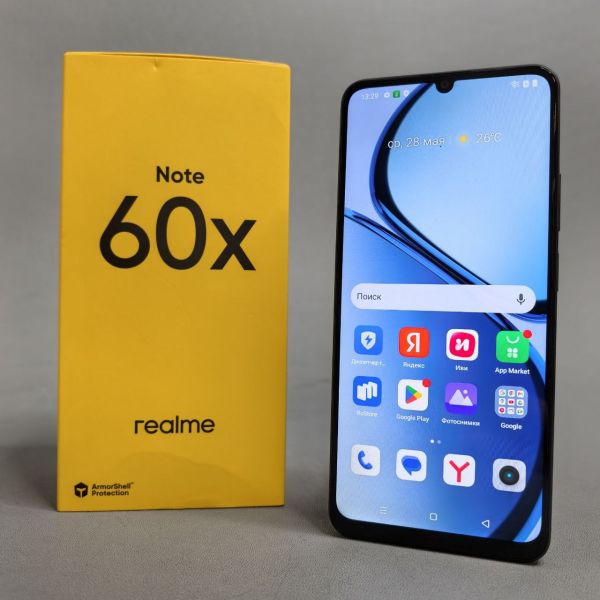Смартфон Realme Note 60x 3/64 ГБ RU, Dual nano SIM, черный