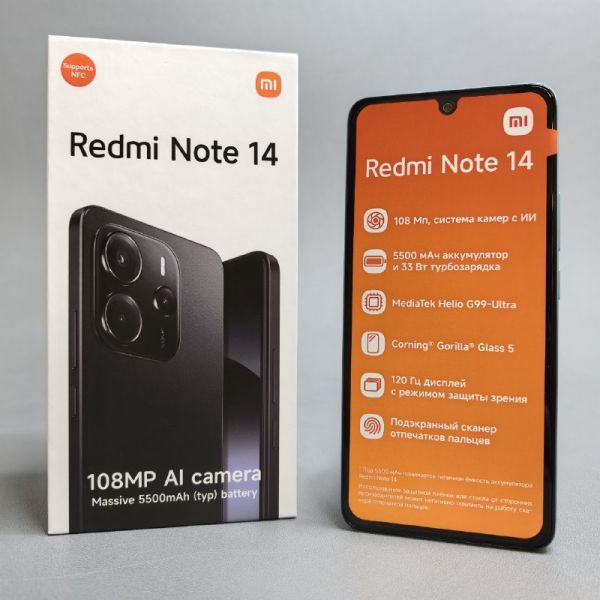 Смартфон Xiaomi Redmi Note 14 4G 8/128 ГБ RU, Dual nano SIM, Ocean Blue