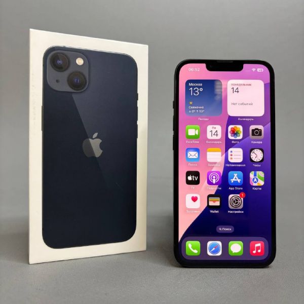Смартфон Apple iPhone 13 128 ГБ, Dual: nano SIM + eSIM, тёмная ночь