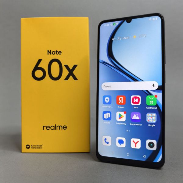 Смартфон realme Note 60x 3/64 ГБ RU, Dual nano SIM, черный