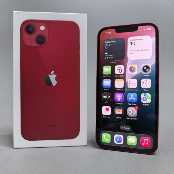 Смартфон Apple iPhone 13 256 ГБ, nano SIM+eSIM, красный, Slimbox