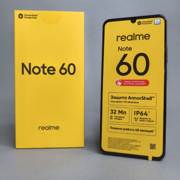 Смартфон realme Note 60 6/128 ГБ, RMX3933, Полуночный черный