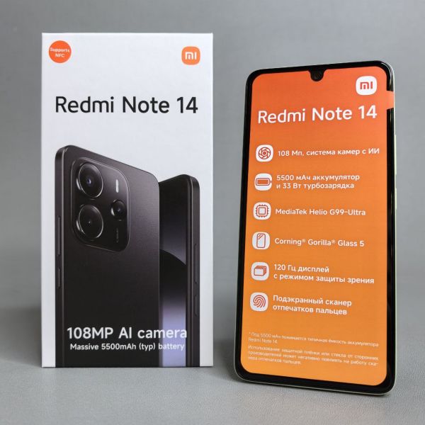 Смартфон Xiaomi Redmi Note 14 4G 8/128 ГБ RU, Dual nano SIM, зеленый