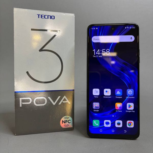 Смартфон Tecno POVA 3 6/128 ГБ Dual nano SIM, синий
