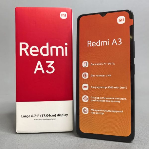 Смартфон Xiaomi Redmi A3 4/128Gb RU, Dual nano SIM, черный