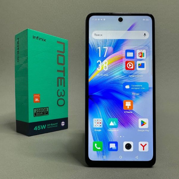 Смартфон Infinix Note 30 (X6833B) 8/256 ГБ Global для РФ, Dual nano SIM, Obsidian Black
