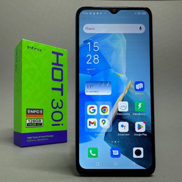 Смартфон Infinix Hot 30i 8/128 ГБ Global для РФ, Dual nano SIM, голубой