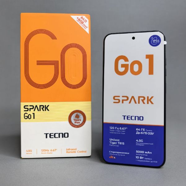 Смартфон TECNO Spark Go 1 3/64Gb RU, Dual nano SIM, startrail black
