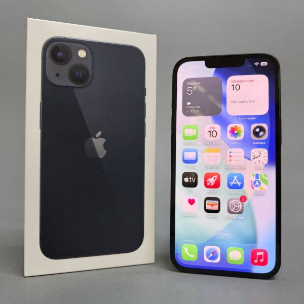 Смартфон Apple iPhone 13 128 ГБ, nano SIM+eSIM, тёмная ночь, Slimbox