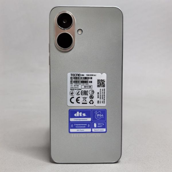 Смартфон TECNO Spark Go 2 3/64Gb RU, Dual nano SIM, Titanium Grey