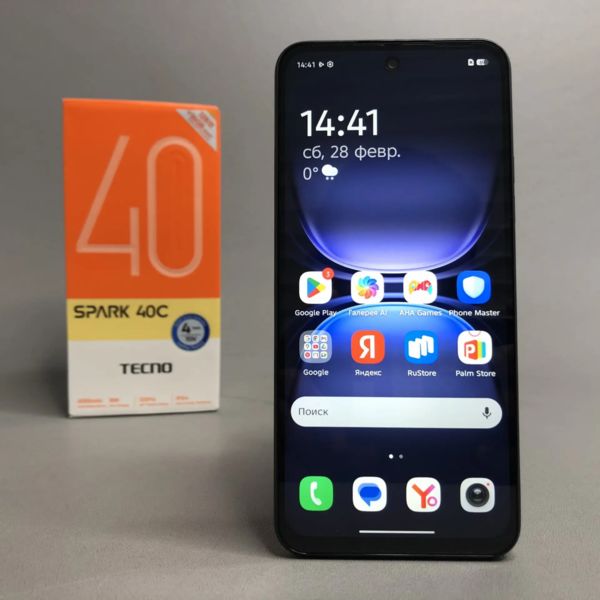 Смартфон Tecno Spark 40C 8/128 ГБ RU, Dual nano SIM, черный