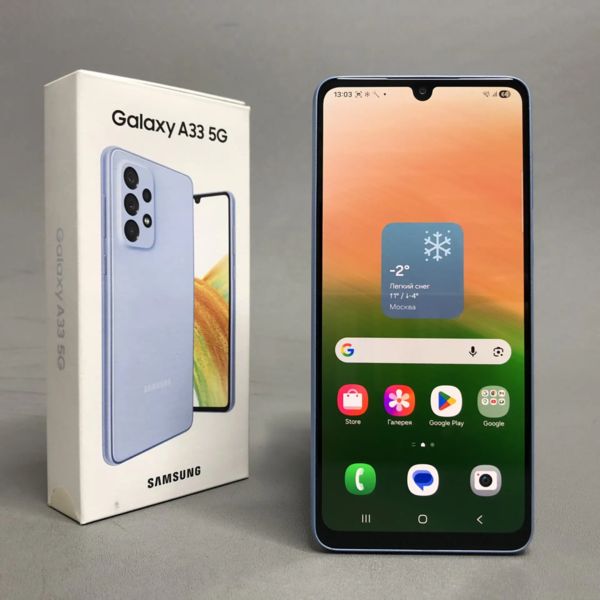 Смартфон Samsung Galaxy A33 5G 6/128 ГБ, Dual nano SIM, голубой