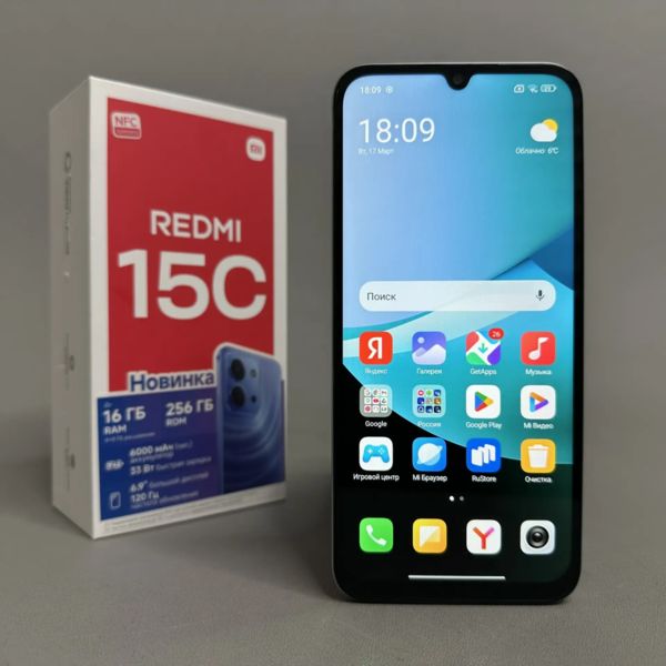 Смартфон Xiaomi Redmi 15C 8/256 ГБ, RU, Dual nano SIM, Mint Green