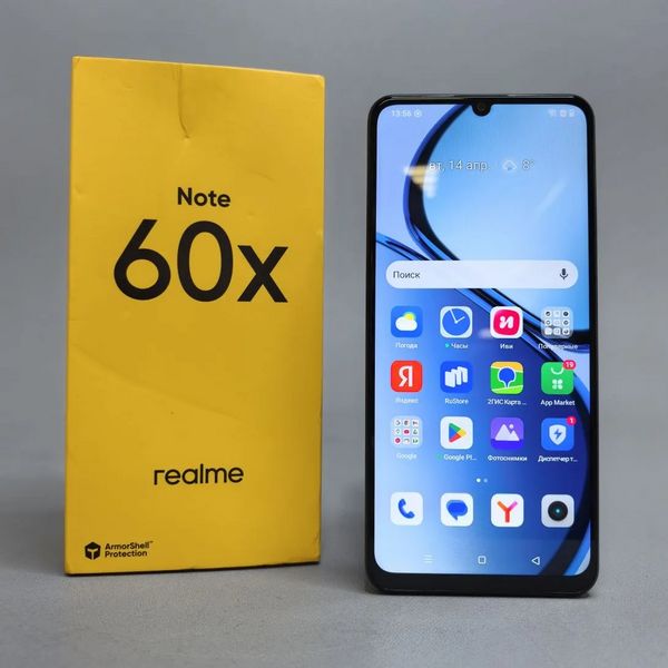 Смартфон realme Note 60x 4/128 ГБ RU, Dual nano SIM, черный