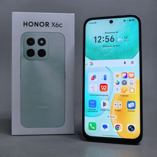 Смартфон HONOR X6c 6/128 ГБ Global для РФ, Dual nano SIM, лунный белый