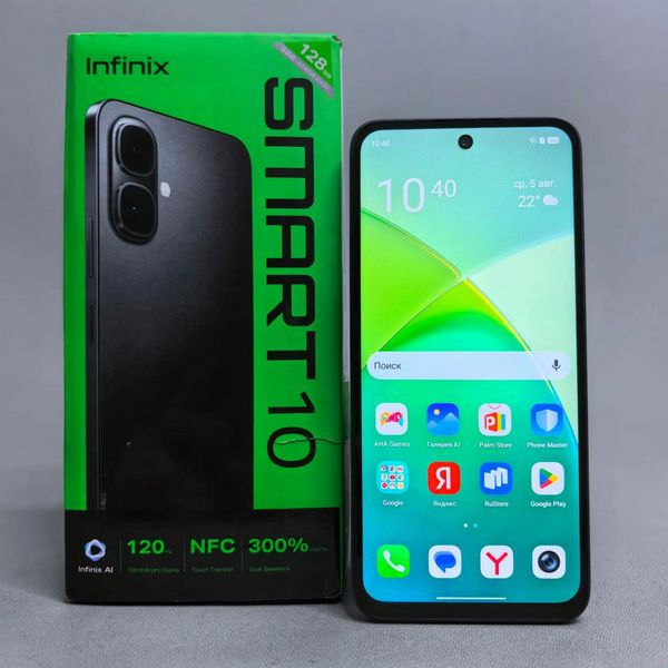 Смартфон Infinix Smart 10 4/128 ГБ, Dual nano SIM, RU, черный