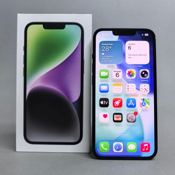 Смартфон Apple iPhone 14 256 ГБ, Dual: nano SIM+eSIM, Black