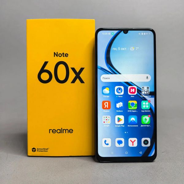 Смартфон realme Note 60x 3/64 ГБ RU, Dual nano SIM, черный 