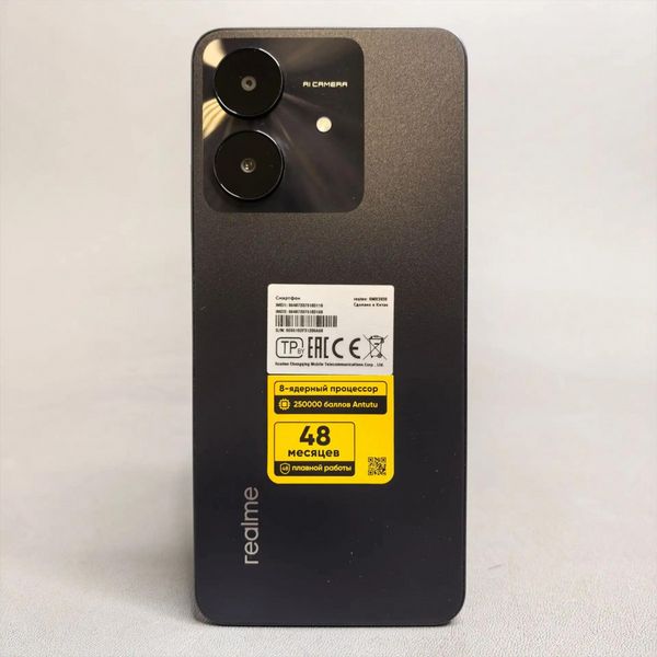 Смартфон realme Note 60x 3/64 ГБ RU, Dual nano SIM, черный 