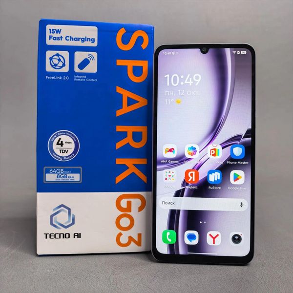 Смартфон Tecno SPARK GO 3 4/64 ГБ фиолетовый