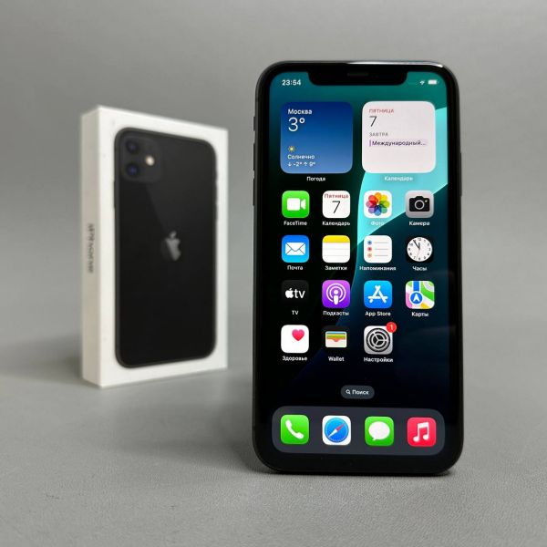 Смартфон Apple iPhone 11 128 ГБ RU, Dual: nano SIM + eSIM, черный