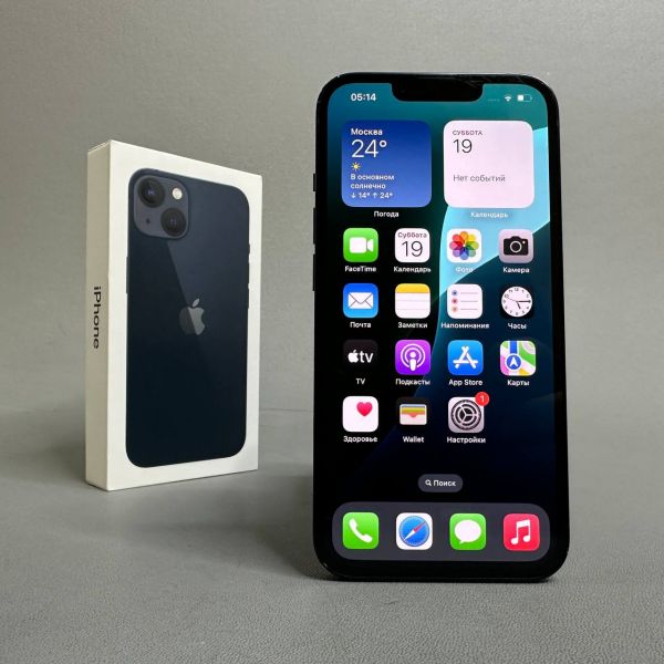 Смартфон Apple iPhone 13 128 ГБ, Dual: nano SIM + eSIM, тёмная ночь