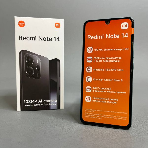 Смартфон Xiaomi Redmi Note 14 4G 6/128 ГБ RU, Dual nano SIM, Ocean Blue