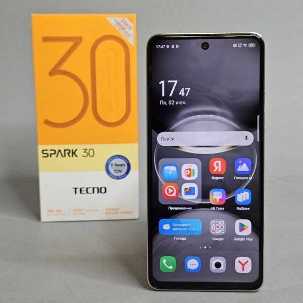 Смартфон TECNO Spark 30 8/256 ГБ Global для РФ, Dual nano SIM, Magic Skin Green