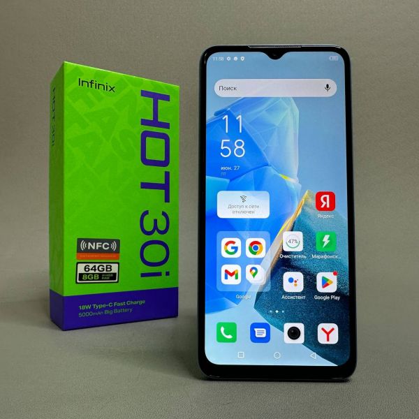 Смартфон Infinix Hot 30i 4/64 ГБ Global для РФ, Dual nano SIM, голубой